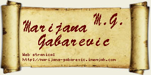 Marijana Gabarević vizit kartica